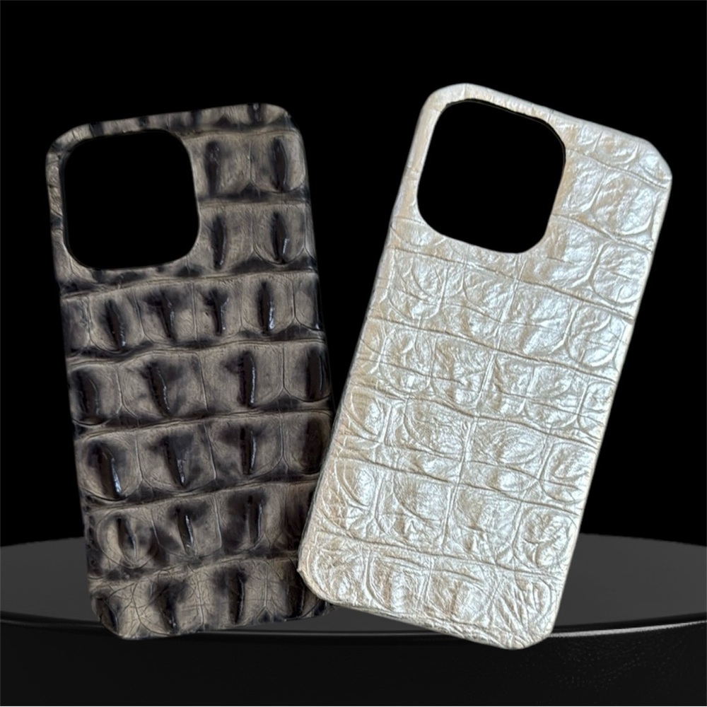 Valenz Handmade croc embossed leather phone cases iPhone 13 Pro
